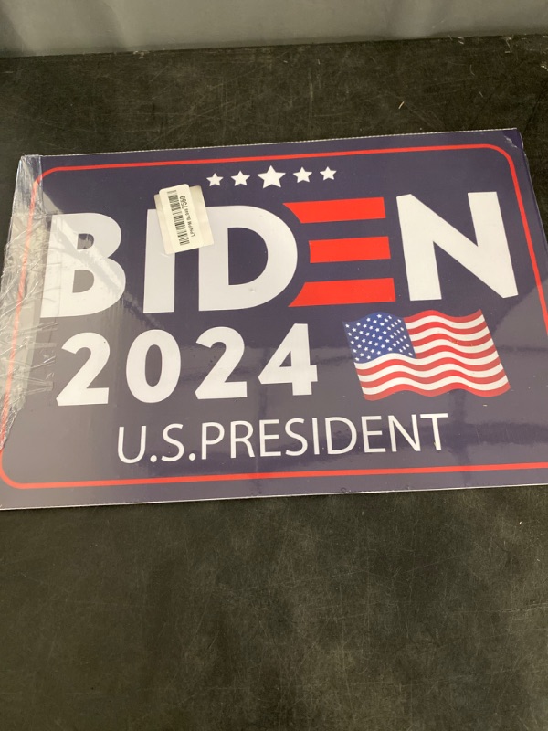 Photo 2 of Biden 2024 Yard Sign - 16x12 Coroplast Double Sided Biden Harris 2024 Yard Sign - Political Yard Signs - Biden for President Yard Sign