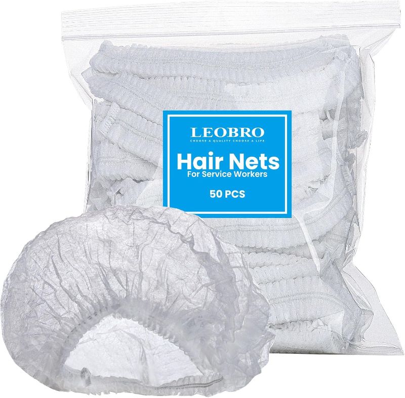 Photo 2 of Hair Nets for Food Service Workers, 50PCS Hair Net, Hairnets for Foodservice, Kitchen Hair Nets for Women Men Cooking, Non-woven Bouffant Caps, Disposable Hair Cap Hair Cover, White, 21 Inch
&&
120 Sheets Gift Wrap Tissue Paper, White Tissue Paper Bulk In