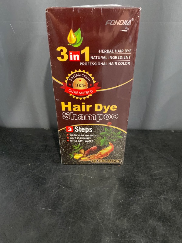 Photo 2 of Dark Brown Hair Color Shampoo for Gray Hair 500ML Instant Hair Dye Shampoo for Men & Women-3 in 1 Color Shampoo for Dark Hair-Colors in Minutes-Long Lasting-Safe & Easy to Use