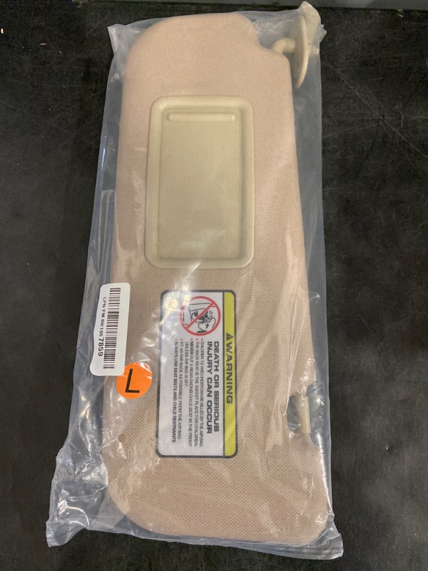 Photo 3 of Beige Left Driver Side Sun Visor Compatible with Hyundai Elantra 2011 2012 2013 2014 2015 Replaces# 852103X000TX