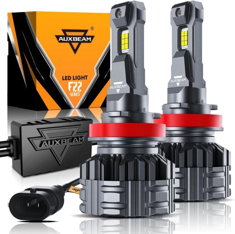 Photo 1 of Auxbeam H11 H8 H9 Fog Light Bulbs, F22 Series H11 Powersports Bulbs, 6500K 110W 24000LM 700% Brighter H11 Light Bulbs for UTV ATV Offroad Vehicles