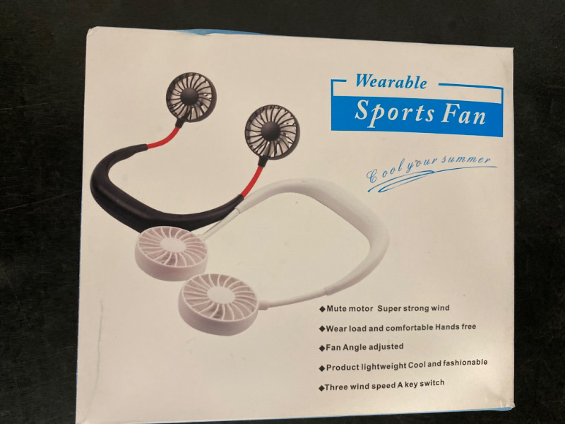 Photo 3 of Neck Fan,Portable Neck Fans Rechargeable Personal Fans For Your Neck Wearable Fan Neck Air Conditioner Cooling Neck Fan With 360 Degree Rotation 2000mAh For Travel Sports Walking And Outdoor Working