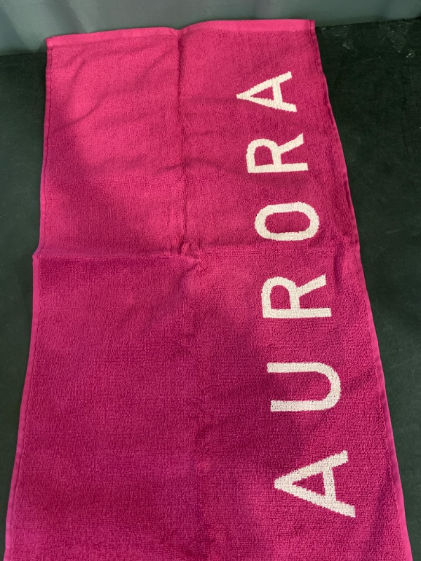 Photo 1 of Gym Towel for Sweat - 100% Organic Cotton - Soft and Absorbent Workout Towel for Gym (31.5 X 15.75 inch)- Silver Infused Sports Towel - Yoga and Gym Towel for Women (Pink)