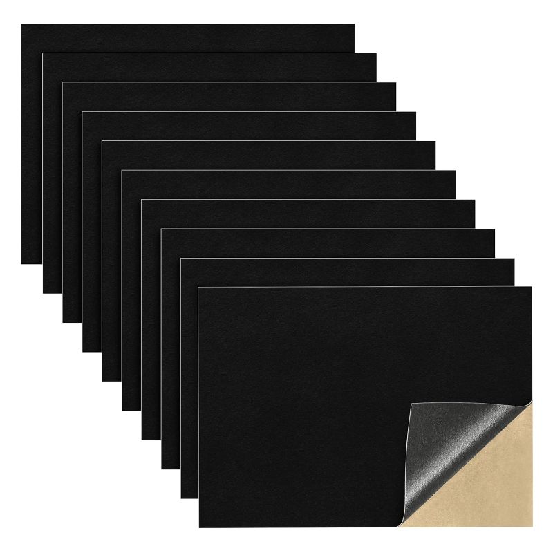 Photo 1 of 10 Pcs Self Adhesive Felt Sheet Felt Sheets with Adhesive Backing Self Adhesive Felt for Drawer/Jewelry Box Felt Liner 9" x 11", Black) - 150 PCS White 0.63"-0.71" Natural Strong Cowrie Shell Beads Smooth Cut Oval Seashells, Beach Seashells with Big Hole 