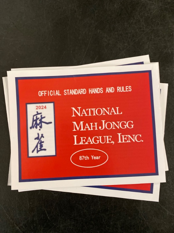 Photo 2 of 2024 National Mah Jongg Cards Official Rules & Hand Crads - Large Size - 4Pcs