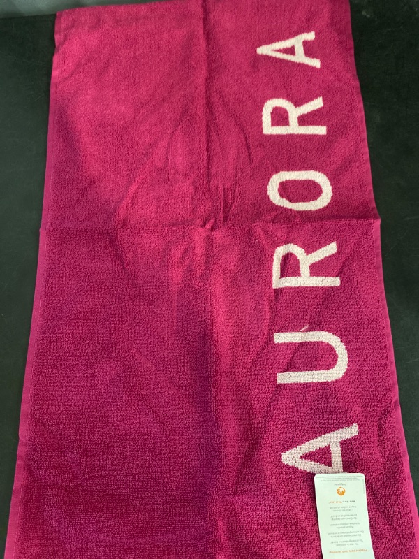 Photo 2 of Gym Towel for Sweat - 100% Organic Cotton - Soft and Absorbent Workout Towel for Gym (31.5 X 15.75 inch)- Silver Infused Sports Towel - Yoga and Gym Towel for Women (Pink)