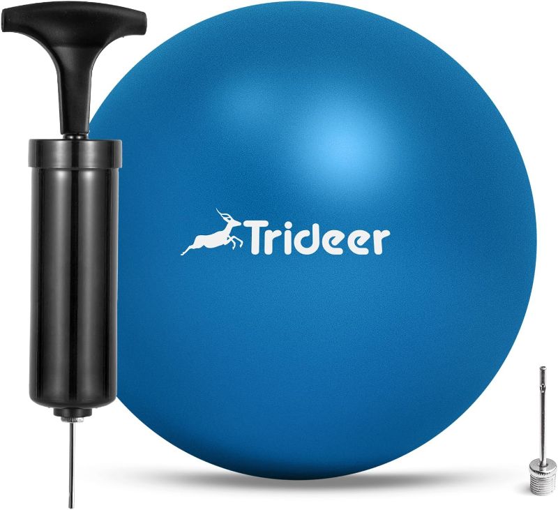 Photo 1 of Trideer Pilates Ball 7-8 inch with Pump, Small Pilates Ball, Core Ball, Therapy Ball, Small Exercise Ball for Between Knees, Mini Yoga Ball for Yoga, Barre, Physical Therapy, AB, Core Strength