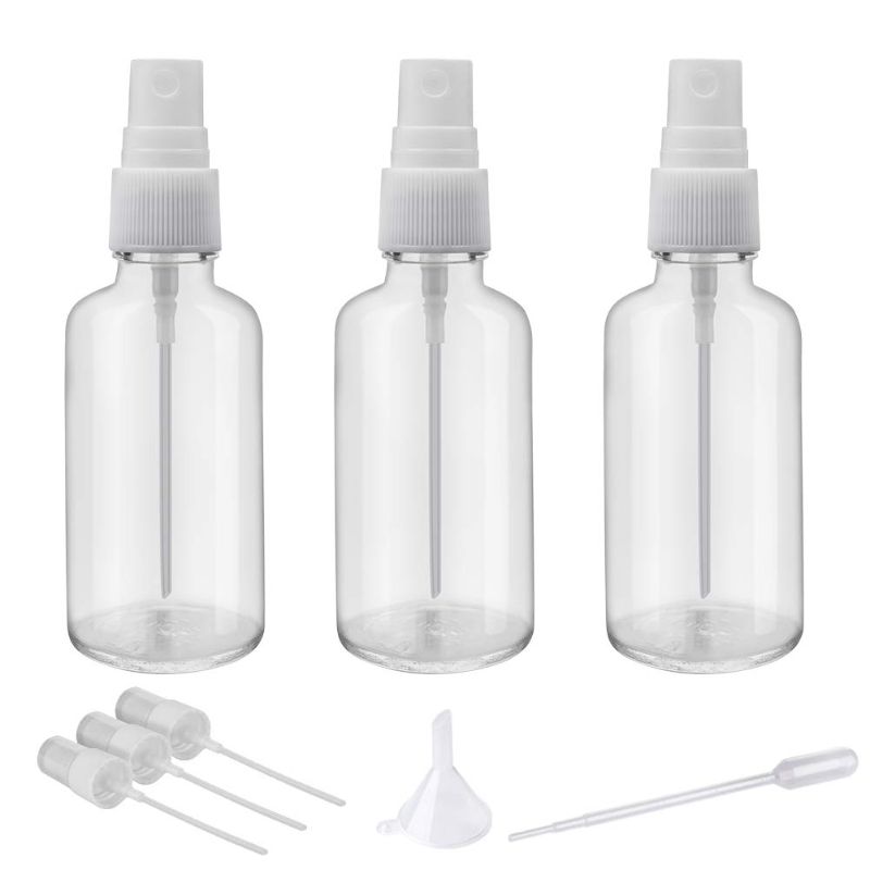 Photo 1 of 2oz Clear Glass Spray Bottles for Essential Oils, Small Spray Bottle with Plastic Sprayer - Set of 3