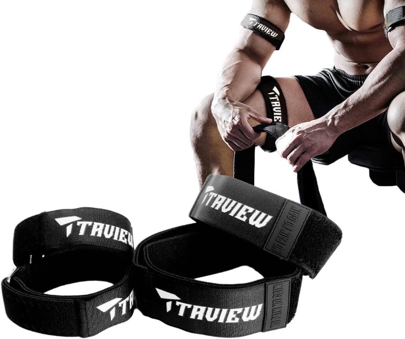 Photo 1 of Occlusion Bands,4 Pack (2 Bicep Bands,2 Leg Bands), Comfortable Elastic Bands for Blood Flow Restriction Training and Fast Muscle Growth Without Lifting Heavy Weights