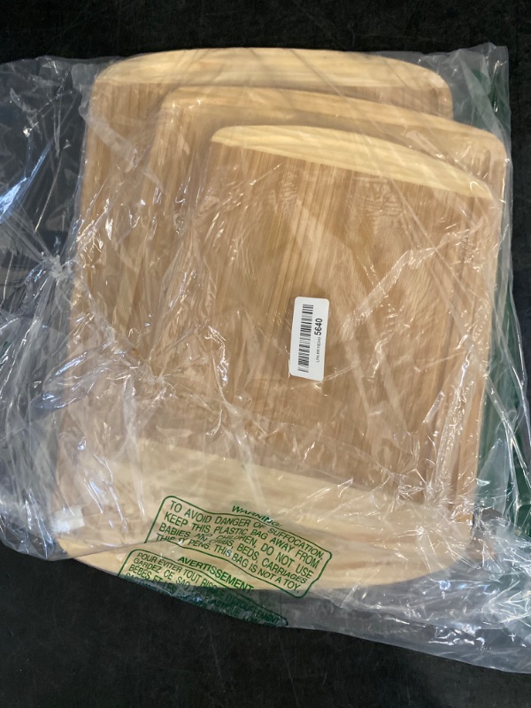 Photo 1 of GREENER CHEF Organic Bamboo Cutting Board Set of 3 with Lifetime Replacements - Wood Cutting Board Set with Juice Groove - Wooden Chopping Board Set for Kitchen, Meat, Vegetables and Cheese