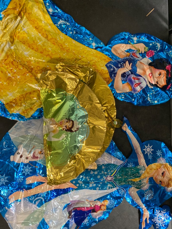 Photo 1 of 11PCS Princess Birthday Party Foil Balloons-40 Inch Rainbow Number 3 Balloons Girls Favorite Princess Baby Shower Party Decorations(Princess 3rd Birthday)