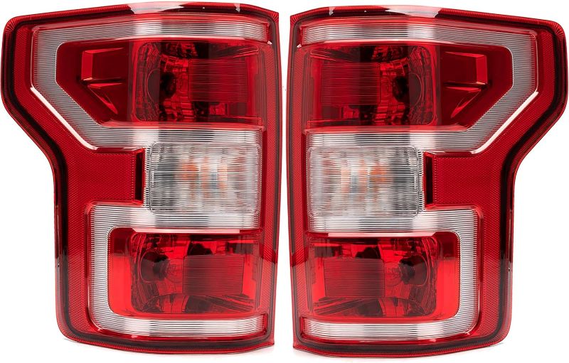 Photo 1 of Brake Tail Light Rear Lamp Compatible With Ford F150 F-150 2018 2019 2020 Driver and Passenger Side Halogen Type OE-Style with Bulbs and Harness NON LED, NON Blind Spot Replace#JL3Z13405H