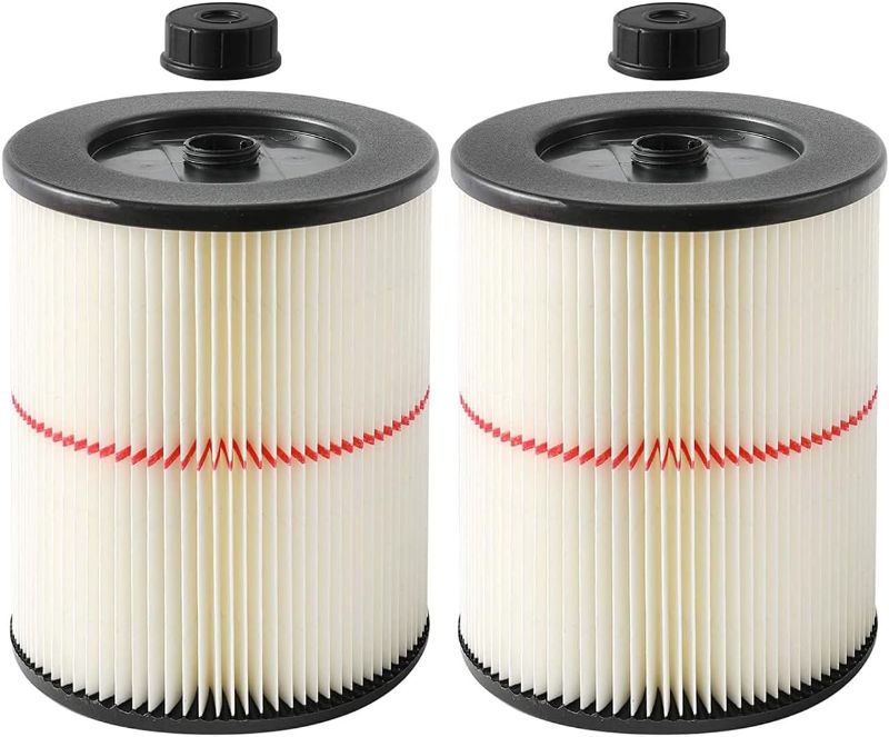 Photo 1 of Filter for Craftsman Shop Vac Air Filter, Replacement for Craftsman Wet Dry Vac Filter for Craftsman 9-17816 Vacuum Filter 5 6 8 12 16 Gallon and Larger Vacuum Cleaner 2 Pack