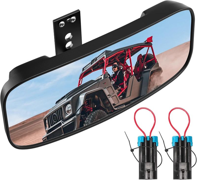 Photo 1 of  Rear View Mirror,Curved Mirror with Large Field of Vew,Center Rear View Mirror Compatible with Polaris Ranger 500 570 900 XP 1000 XP/Crew 2017-2024