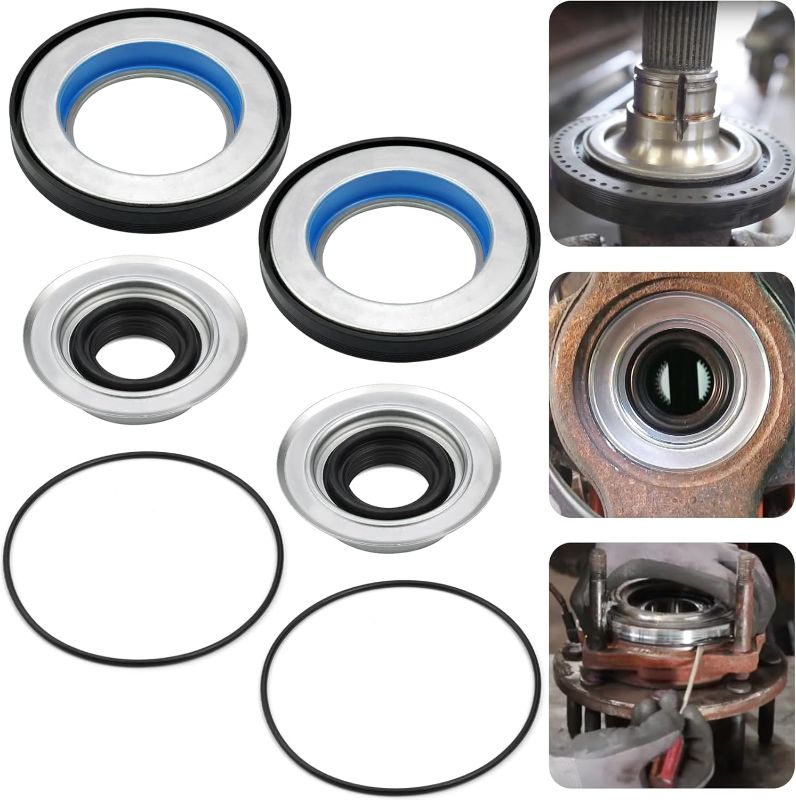 Photo 1 of Front Axle Knuckle Tube Seal Kit for 2005-2019 Ford F250 F350 F450 F550 with Dana Super 60, #2017426 Inner Knuckle Seals, #2014835 Outer Tube Oil Seals, #54983 Vacuum Seal O-Rings, 6PCS