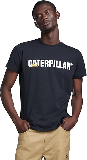 Photo 1 of Medium Caterpillar Men’s Short-Sleeve Logo Crew Neck T-Shirt, Slim Fit