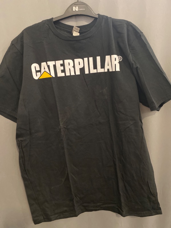 Photo 2 of Medium Caterpillar Men’s Short-Sleeve Logo Crew Neck T-Shirt, Slim Fit