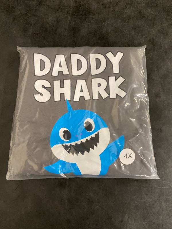 Photo 3 of 4XL Custom Design T-Shirt Daddy Shark Grey 