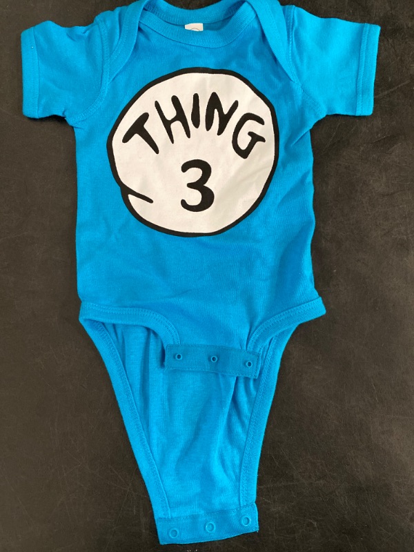 Photo 1 of 6 months size Thing 3 Baby onesie blue 