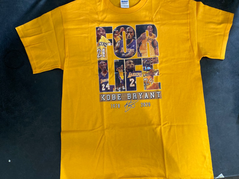 Photo 1 of Large Kobe remembrance T-Shirt Yellow Heavy Cotton