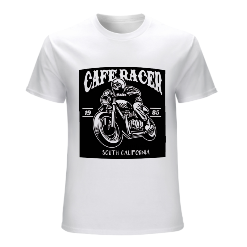 Photo 1 of Large Skull Ride Vintage Motorcycle T-Shirt Men's Classic Biker Tee