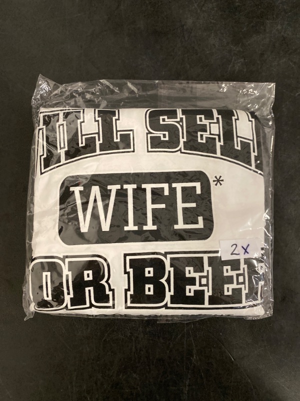 Photo 3 of 2XL Mens Will Sell Wife For Beer! Funny Beer and Vacation T-Shirt