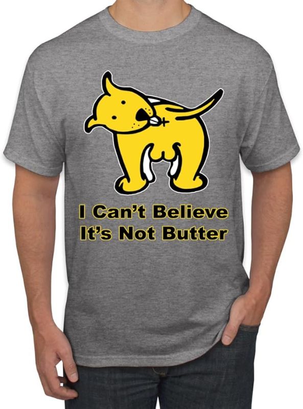 Photo 1 of 3XL I Can't Believe It's Not Butter Funny Cute Dog Fashion Men's Graphic T-Shirt