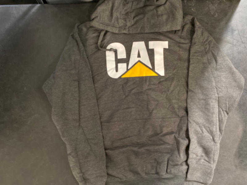 Photo 1 of  Small Custom Design CAT Design Hoodie Grey Long Sleeve