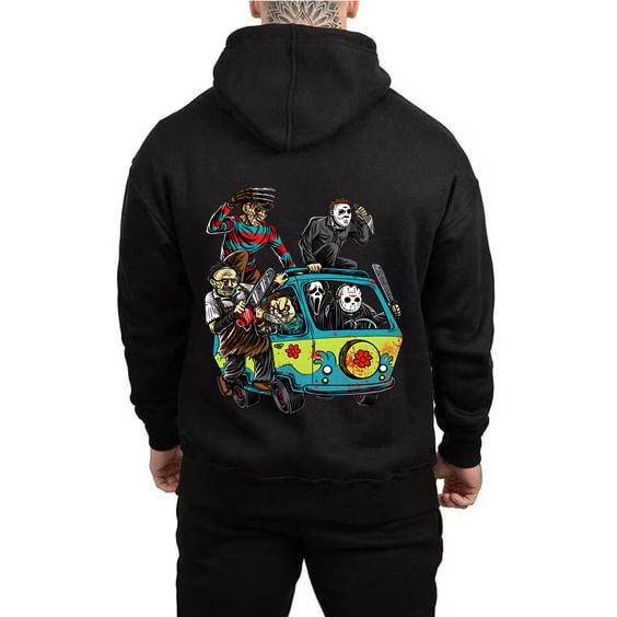 Photo 1 of Large Horror Movie Mystery Machine Halloween Sweatshirt, Unisex Sweatshirt for Men and Women