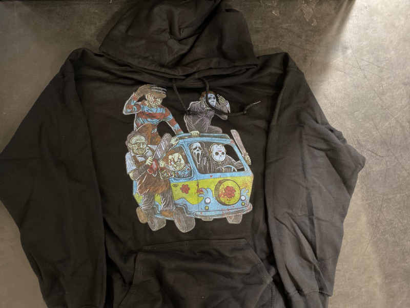 Photo 2 of Large Horror Movie Mystery Machine Halloween Sweatshirt, Unisex Sweatshirt for Men and Women