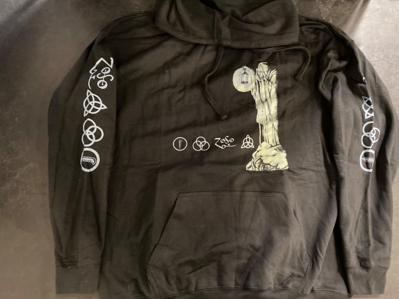 Photo 1 of 2XL Custom Design Hoodie Ominous Figure and Symbols Hoodie Black