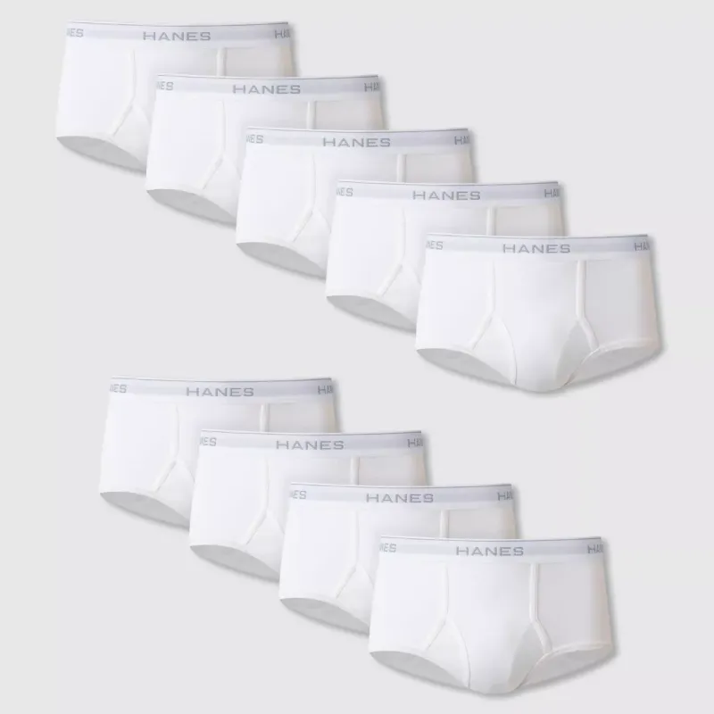 Photo 1 of (L) Hanes Men's 9pk Briefs - White