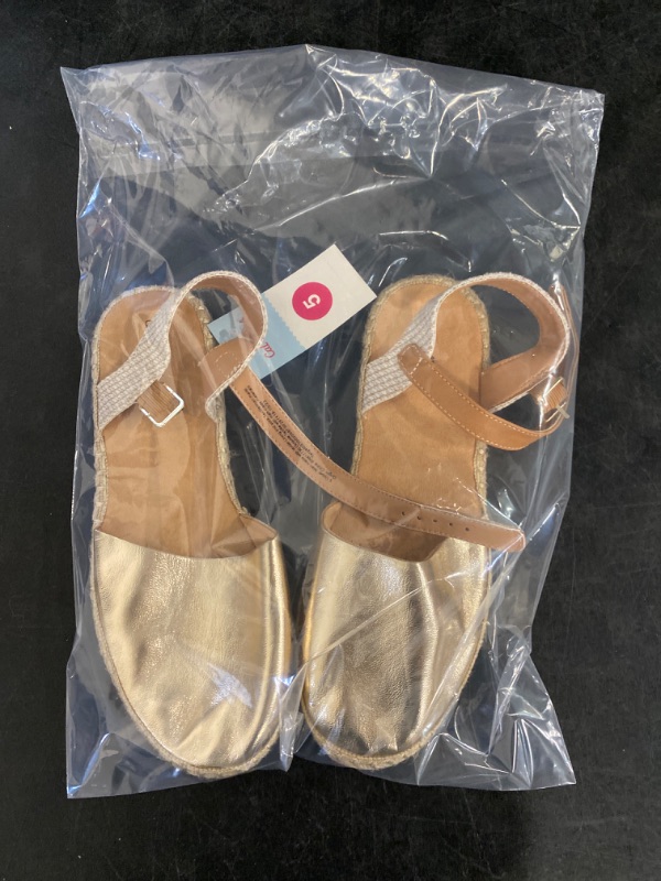 Photo 3 of Size 5 Kids’ Luna Jute Espadrille Sandals – Cat & Jack Gold