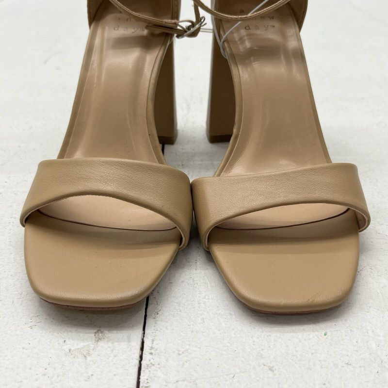 Photo 1 of Size 9-1/2 A New Day Beige Ema Block Heels Open