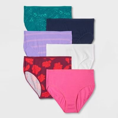 Photo 1 of Size Small Women's 6pk Fashion Print Briefs - Auden™ Multi