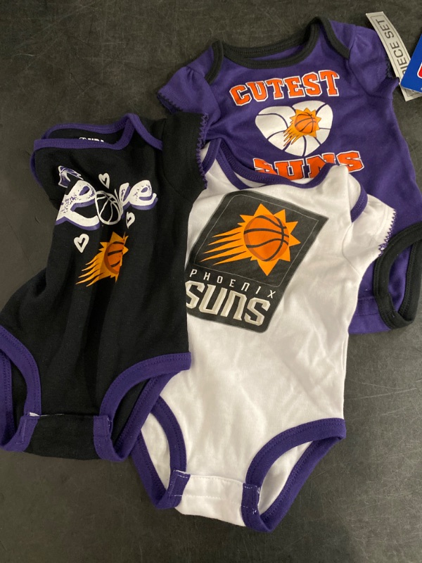 Photo 1 of 0-3 Months 3 Piece NBA Phoenix Suns Onesies