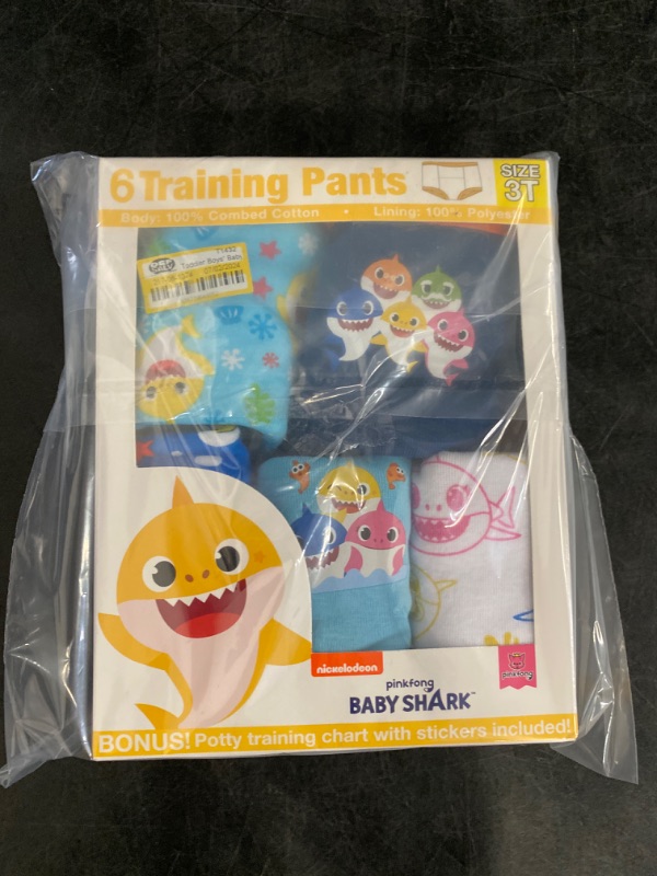 Photo 2 of 3T Toddler Boys' Baby Shark 6pk Training Underwear