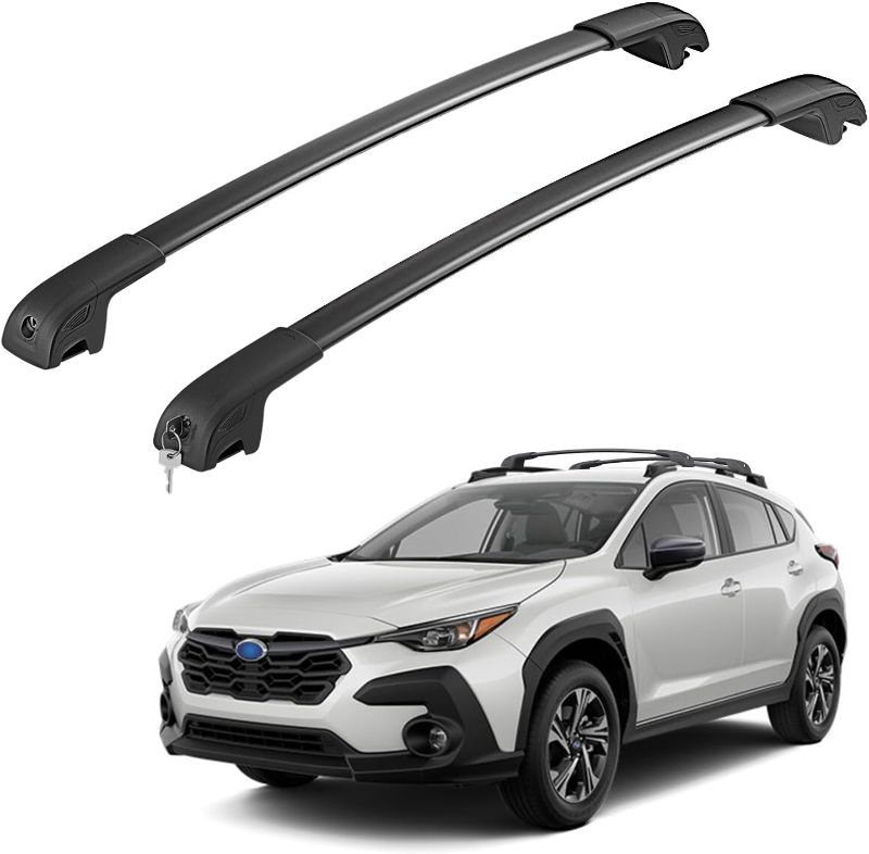 Photo 1 of Car Roof Rack Cross Bars Compatible with Subaru Crosstrek 2024 with Lock, Aluminum Cross Bar for Rooftop Cargo Carrier Luggage Kayak Canoe Bike Snowboard