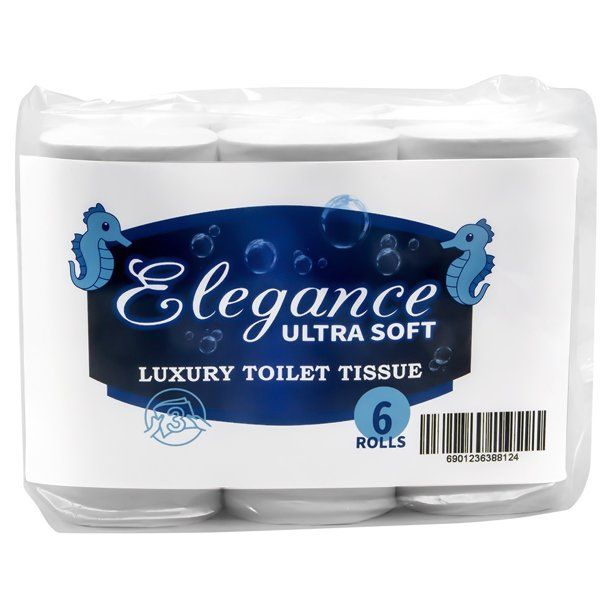 Photo 1 of Toilet Paper, 3-Ply Standard Rolls Toilet Paper Soft Skin-Friendly 6 Rolls Tissue