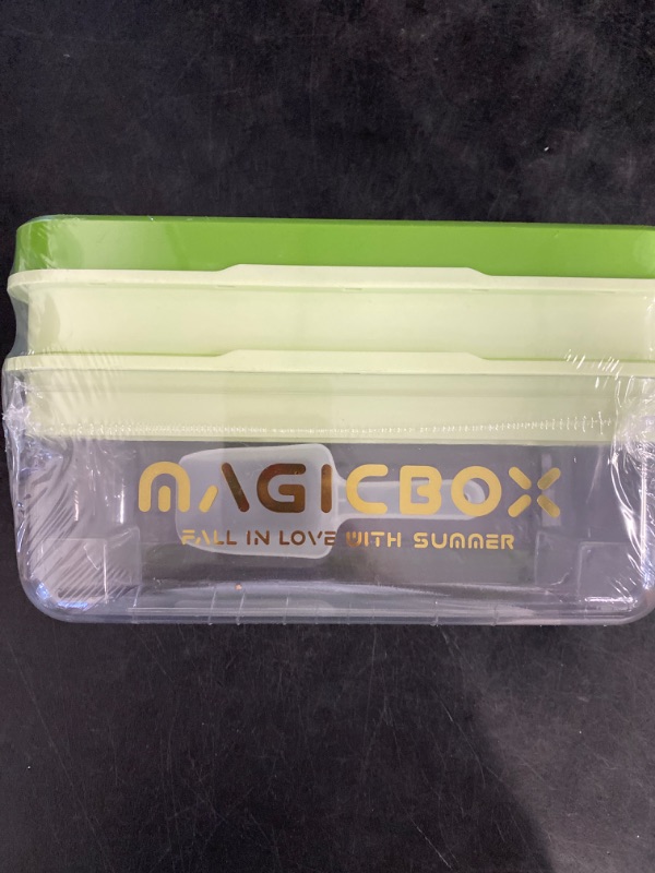 Photo 2 of Ice Cube Tray, Food-Safe Ice Cube Tray with Lid, Release All Ice Cubes in One Second, BPA-Free, 64 Ice Cubes (Green Ice Cube Tray)