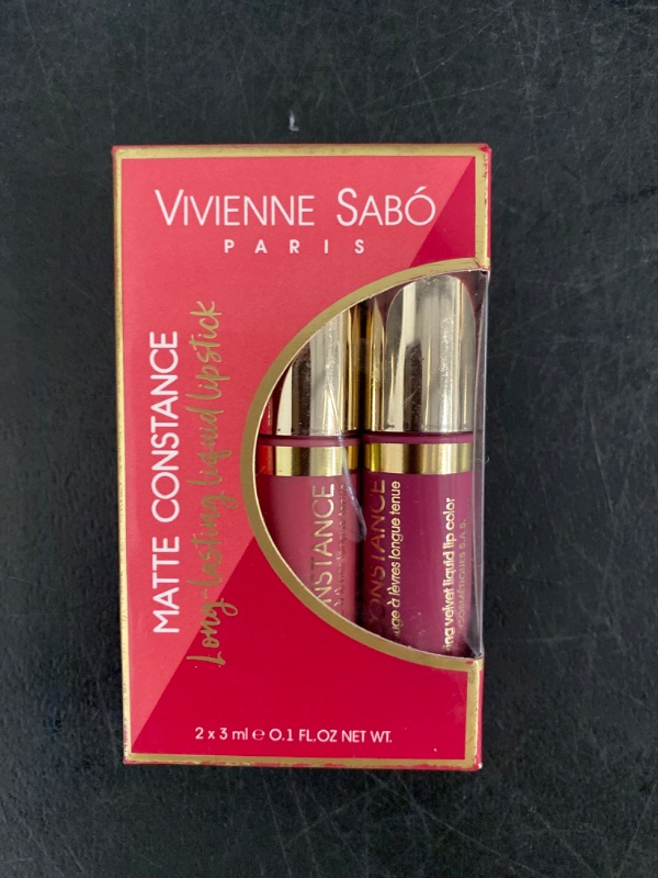 Photo 1 of Matte Constance Liquid Matte Lipsticks Shade 32 (warm pink nude) and 35 (fucsia)