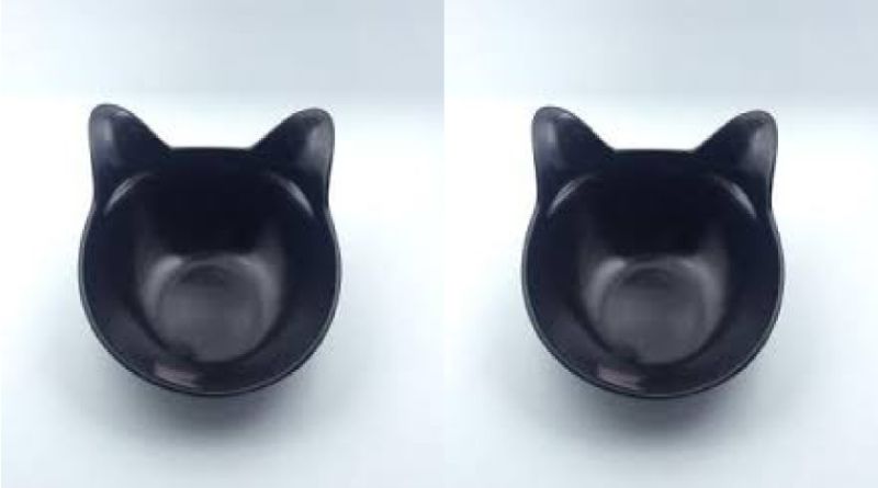 Photo 1 of 2 Black Ceramic Kitty Cat Bowls
