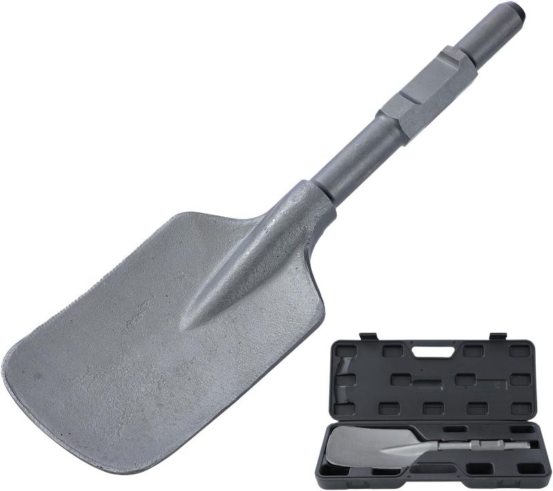 Photo 1 of Jack Hammer Bits, 1-1/8" Hex Shank Shovel Spade Chisel Bits for Demolition Hammers, 17.5" Long, Clay Spade Bit Suitable for 65/95 Jack Hammer