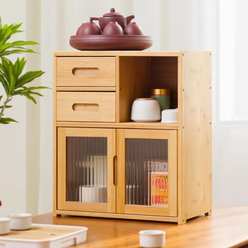 Photo 1 of Kitchen Countertop Shelf Small Pantry Sideboard, Kitchen Storage Cabinet Pantry with Drawers Freestanding Kitchen Countertop Storage Cabinet for Spice Seasoning Bottles