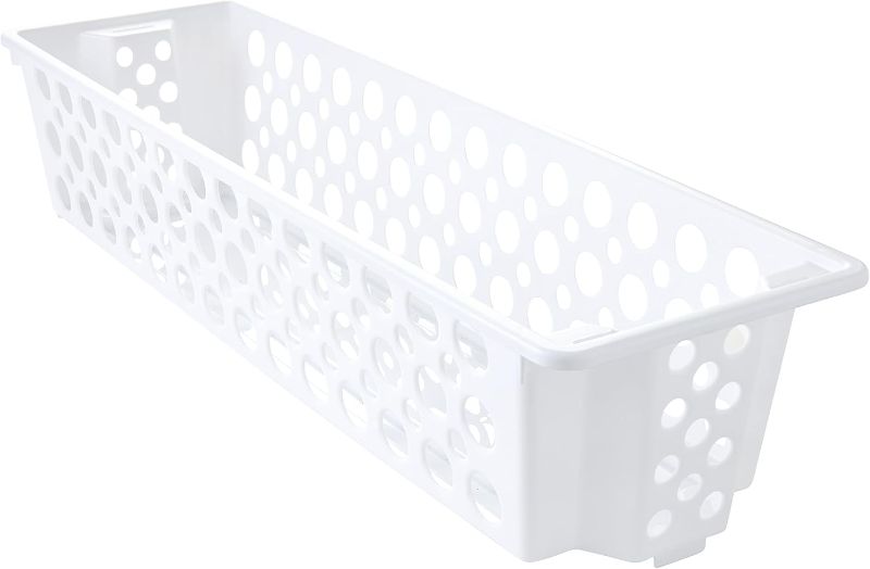 Photo 1 of Long Slide-It Baskets, 3 Pack, Stacking and Sliding Modular Storage, Great Organizing Bins for Pantry, Closet, Bedroom, Office, and all Storage, 21” x 6.3” x 4.4”