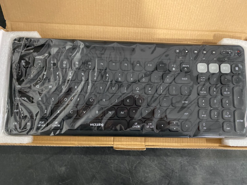 Photo 1 of Victsing USB Wireless Keyboard, Dual Mode Bluetooth Keyboard 2.4GHz