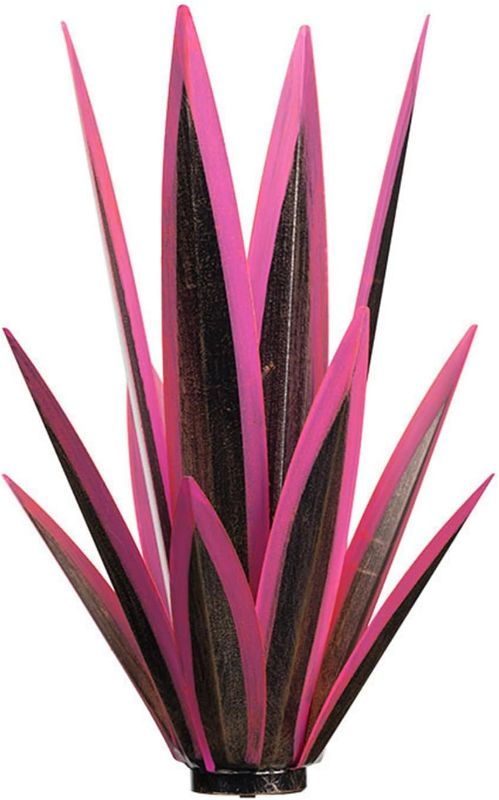 Photo 1 of Rustic Sculpture Metal Agave Plant Home Decoration Rustic Hand-Painted Metal Agave Garden Agave Metal Iron Plant Crafts Floor-Standing Outdoor Courtyard Garden Decoration (Pink)