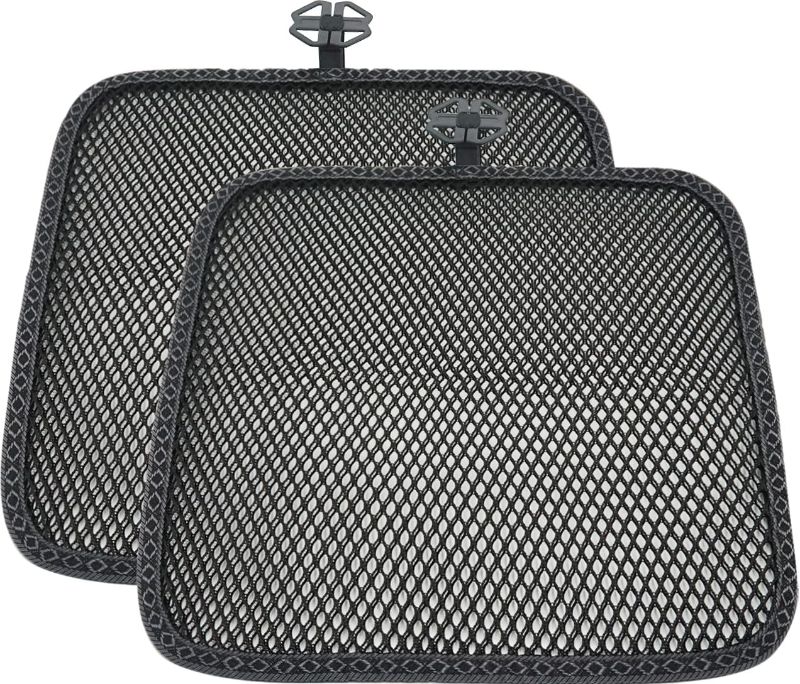 Photo 1 of 2 Pack Double Breathable 3D Air Mesh Cool Seat Cushion Pad for Cars Seats, Home Office Chairs, Wheelchairs, 17.75" x 17.75" - Black