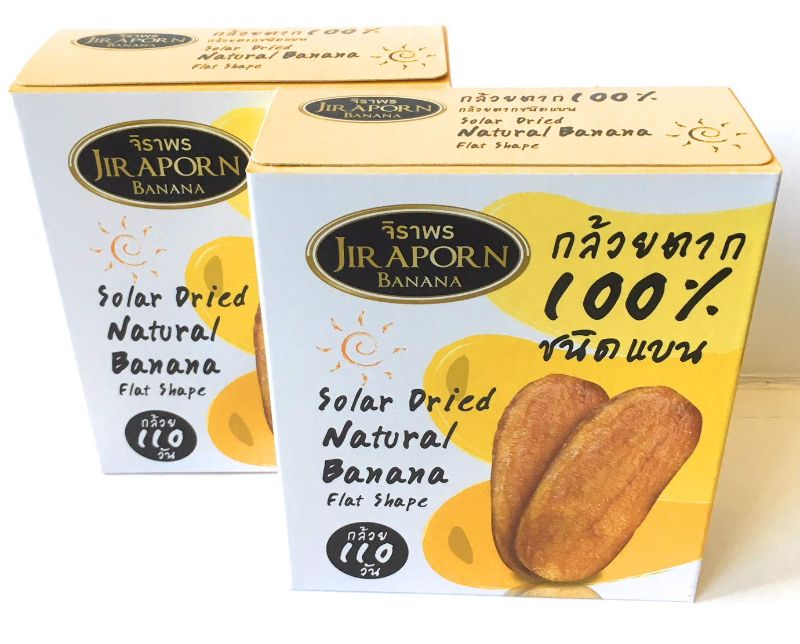 Photo 1 of Jiraporn Solar Dried Natural Banana Flat Shape 240g (Pack of 2)