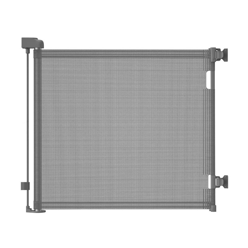 Photo 1 of dearlomum Retractable Baby Gate,Mesh Baby Gate or Mesh Dog Gate,33" Tall,Extends up to 55" Wide,Child Safety Gate for Doorways, Stairs, Hallways, Indoor/Outdoor?Grey,33"x55")